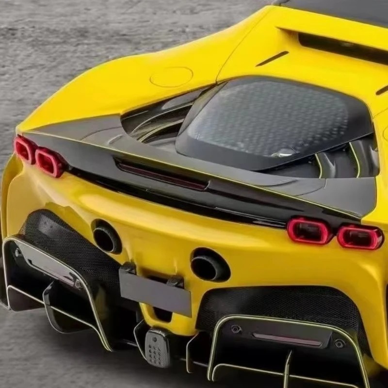 New Style Rear Spoiler Car Kit for  SF90 Upgraded M-style High-quality Dry Carbon Fiber Rear Wing Body Kit